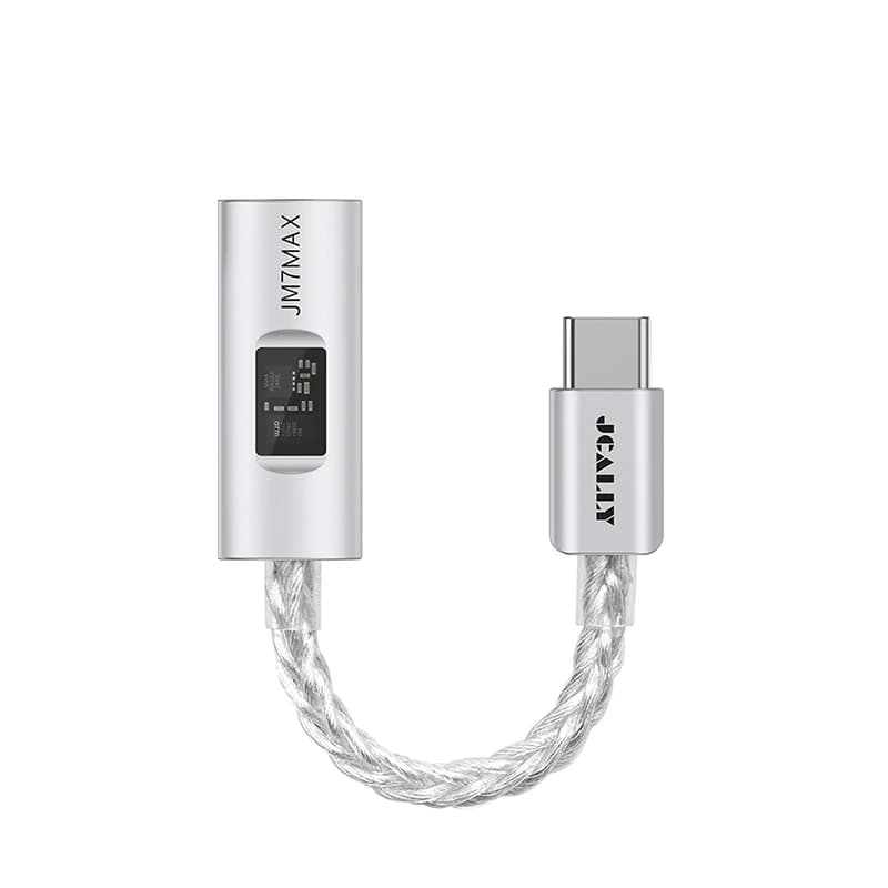 JCALLY JM7MAX Visual HiFi Portable DAC/Amp — Dual-Chip, Ultra-Low Noise with Plug-and-Play for Type-C Devices