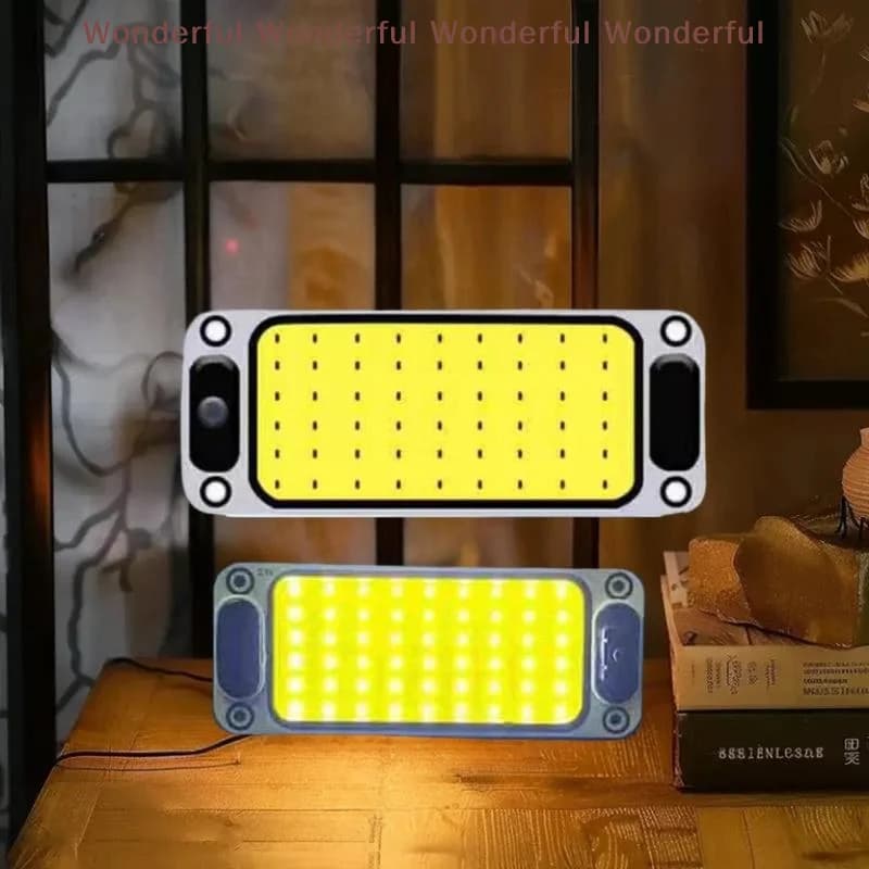 Lampada da Tetto per Interni Auto con LED COB Bianco 54/108 SMD, Pannello a Soffitto Cablato 12V per Illuminazione Lettura