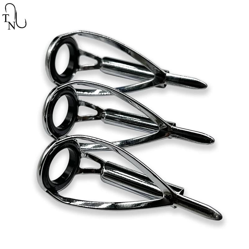 TN07 5PCS Guide punta canna da pesca Rod Eye Building Guide canna da pesca in ferro liscio Anello Kit di riparazione acqua salata per la pesca