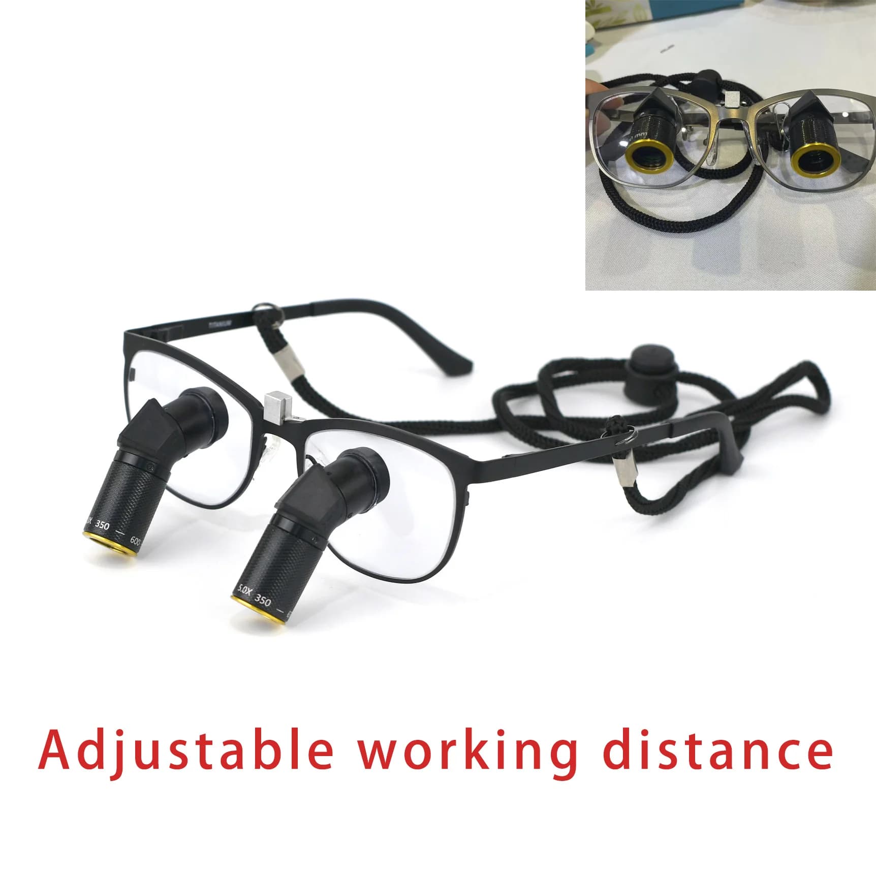 4.0X-6.0XDistanza di lavoro regolabile TTL Lenti ergonomiche Prsim Dental Ergo Lenti di ingrandimento chirurgiche binoculari