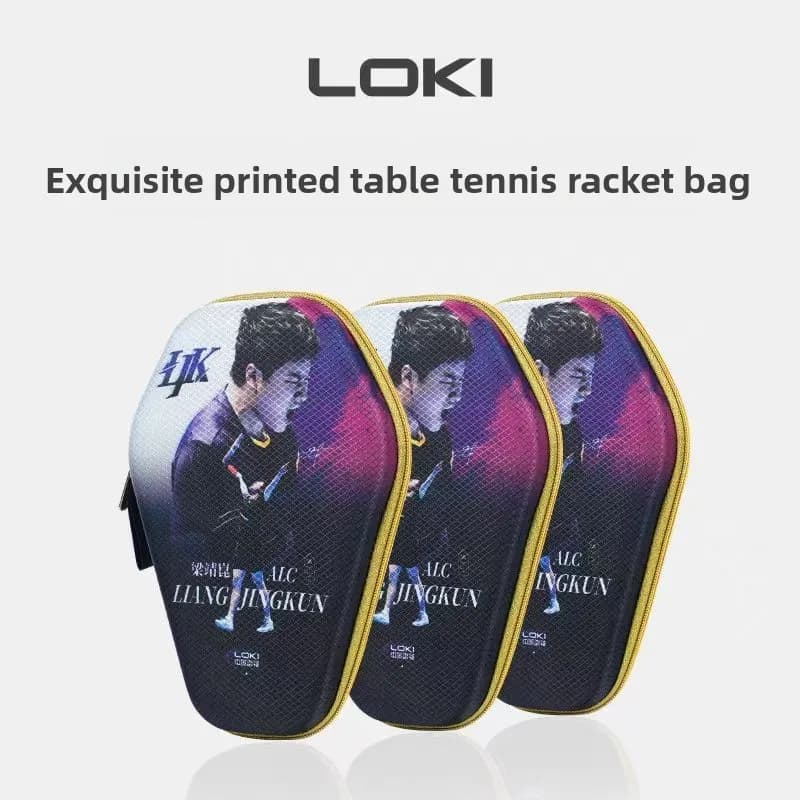LOKI Liang Jingkun ping pong rack cover, large capacity, rigid shell, portable, shockproof, durable protective cover