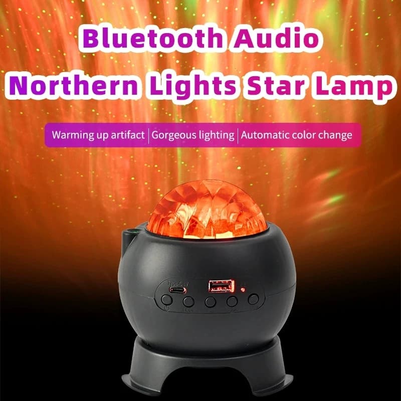 Galaxy Northern Night Light Proiettore cielo stellato con altoparlante Bluetooth Lampada ambientale RGB ricaricabile tramite USB per la decorazione domestica