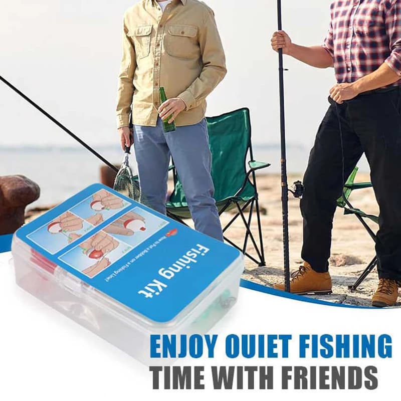 24 pcs/set Emergency Fishing Kit With Brakes/Floats/Power Mini Wall Mounting Equipment Box For Spigola/Kayak Fishing Equipment