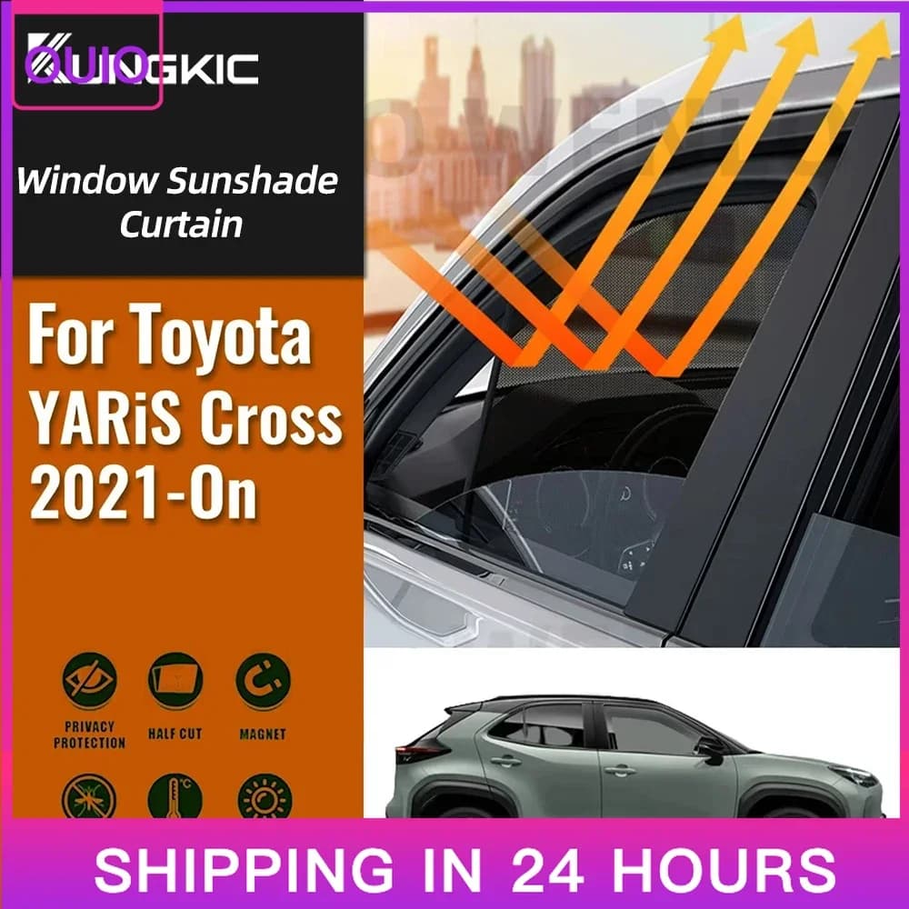 New Car For Toyota 2020 Yaris Cross -2023-2025 Sunshade Magnetic Front Rear Windshield Curtain Side Window Sun Shade Visor