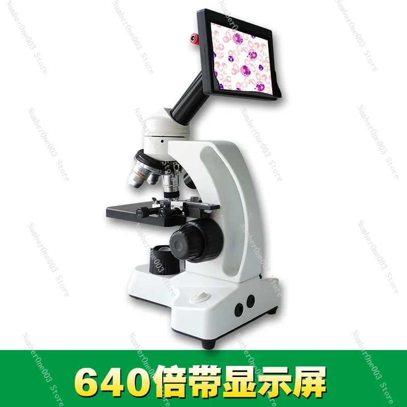 Microscopio per inseminazione artificiale per maiali 640/1600x con schermo, microscopio comunemente usato per l'allevamento di bestiame