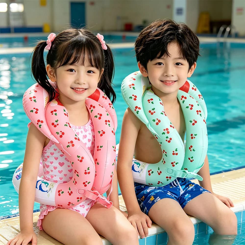 1Pcs Pool Float Swim Vest Inflatable Swimming Ring Swim Tube Swim Accessory Summer Water Sports Swimming Circle Swim Float