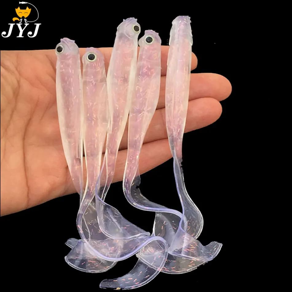 JYJ 5 pezzi 10,5 cm 6,5 g esca da pesca softbait con grub verme piccolo esca da pesca artificiale attrezzatura per basso morbido