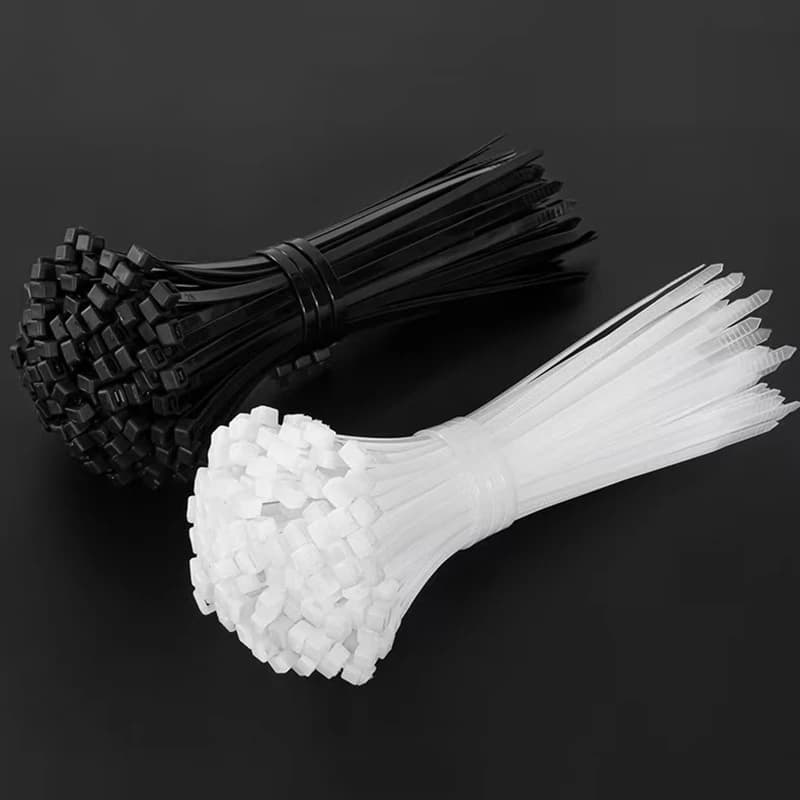 100 pz/borsa nero Zip avvolge cinturino fascette in nylon set anello di fissaggio Loop Wire Wrap Fascetta in nylon di plastica autobloccante