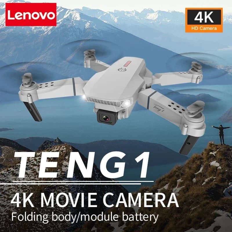 Lenovo Nuovo E88 Pro WIFI FPV Drone Grandangolo HD 8K Doppia Fotocamera Altezza Hold RC 18000m Pieghevole Quadcopter Drone Elicottero Giocattoli