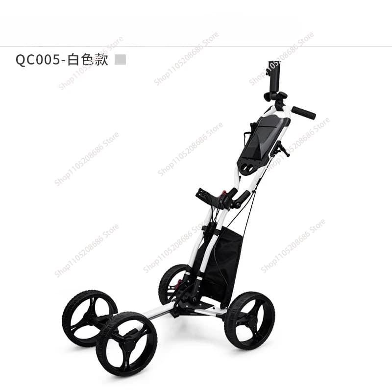 Carrello per sacca da golf Carrello pieghevole a quattro ruote per bollitore, portaombrelli, borsa per palline