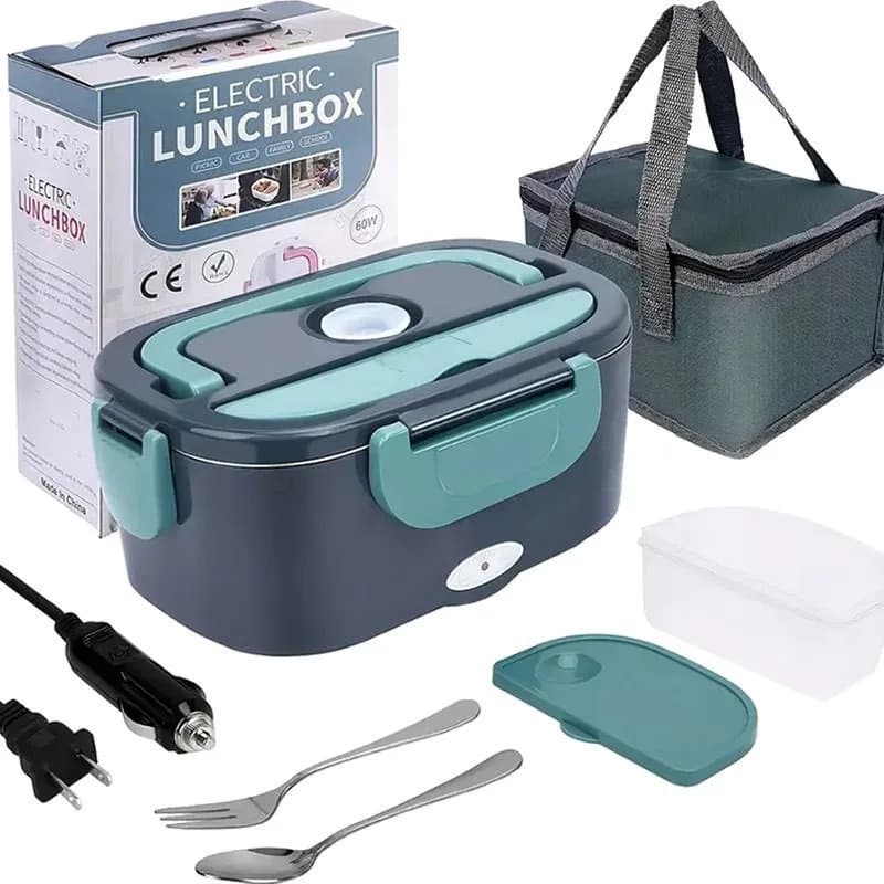 Per Auto o Casa - Scaldavivande Elettrico Portatile da 1,5 L 60W, Ermetico, per Camionisti, Riscaldatore per Alimenti