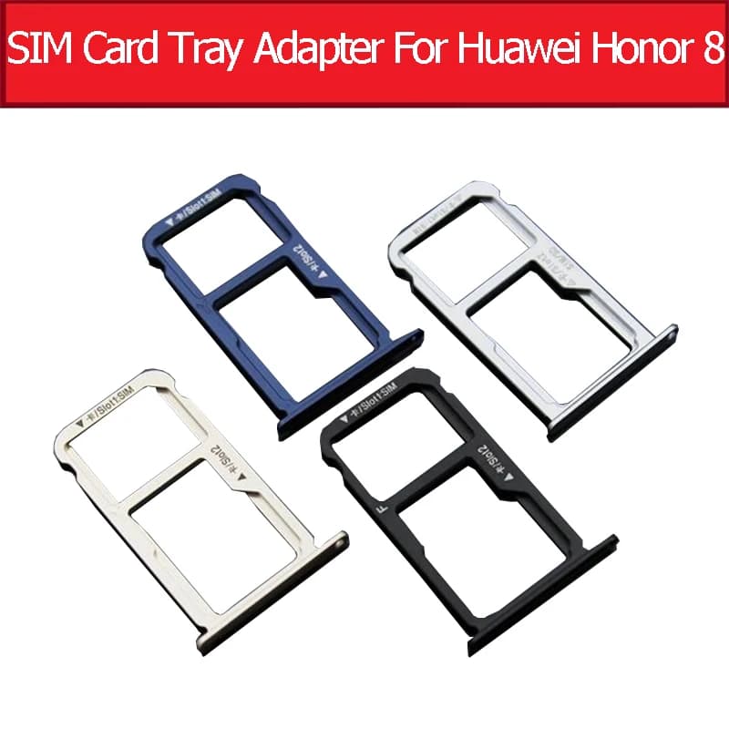 E adattatore per vassoio per schede SIM per Huawei Honor 8 FRD-AL00 AL10 DL00 L04 L09 L19 riparazione supporto per lettore Sim e vassoio di memoria