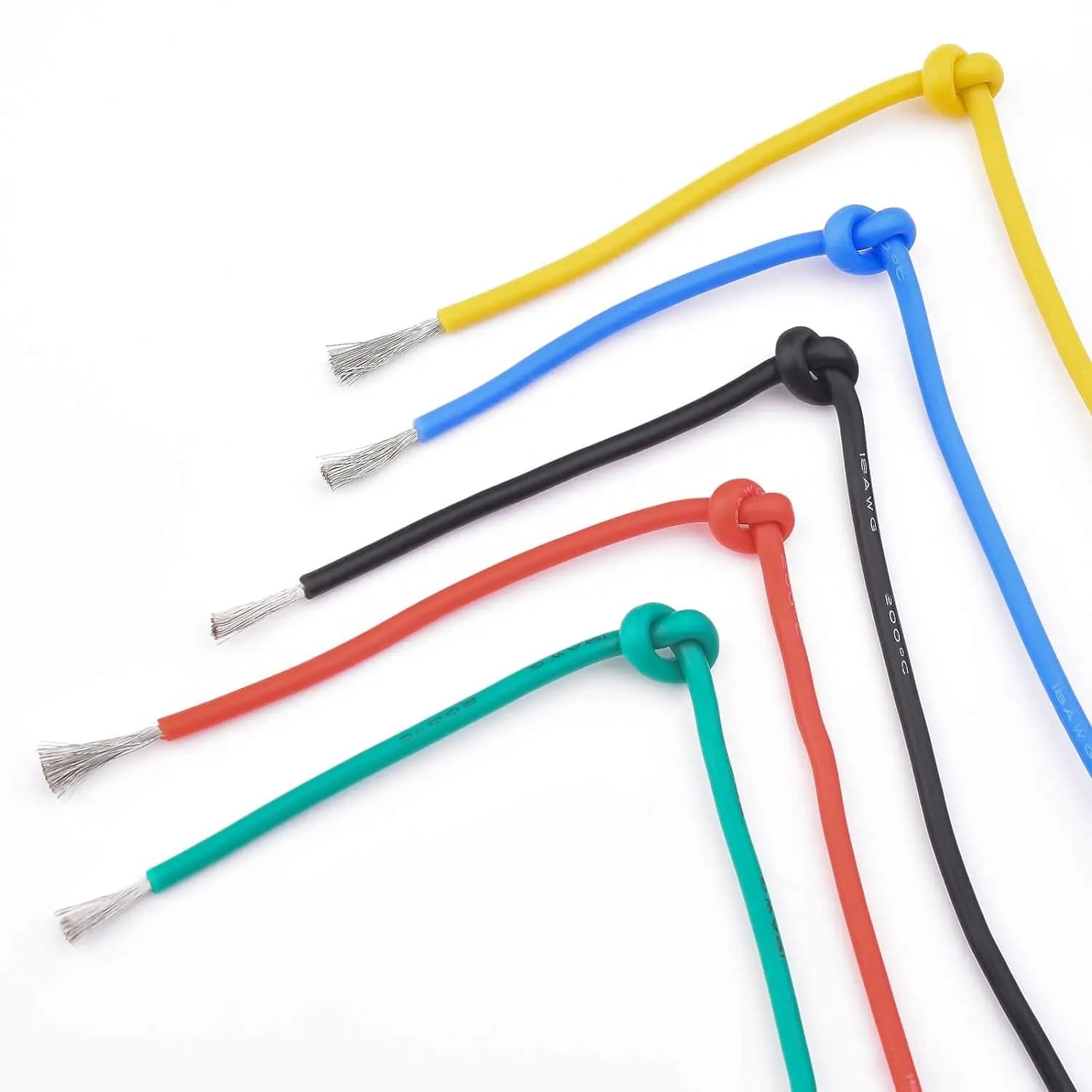 Cavo elettrico in silicone 18/20/22/24/26/28AWG 1/3/5m 3.2/9.8/16.4ft - Filo in rame stagnato morbido e flessibile resistente alle alte temperature