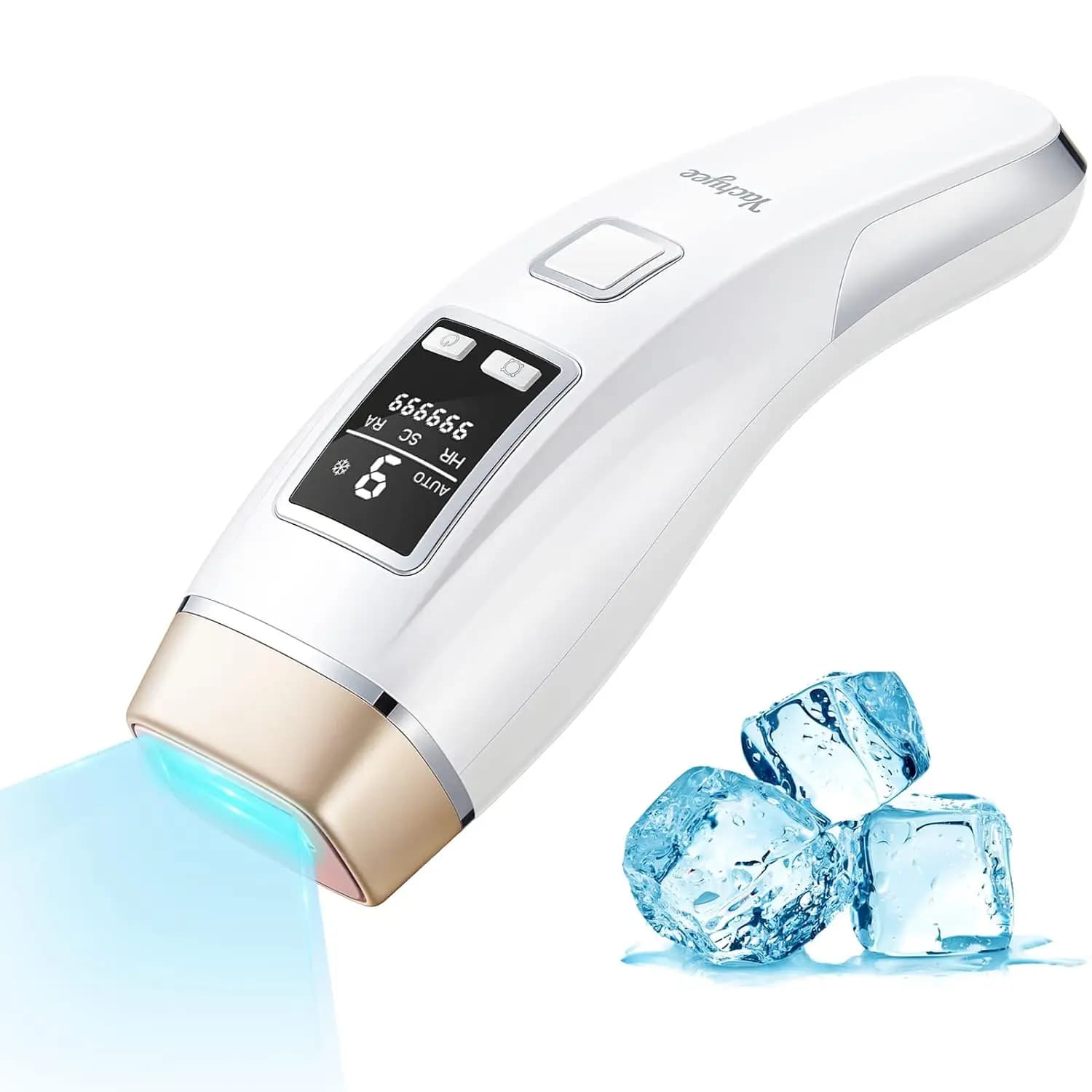 Dispositivo HOMEFISH 4in1 per Epilazione Laser IPL con Raffreddamento LCD, Trattamento Acne e Ringiovanimento, per Uso Domestico e Rifinitura Zona Bikini
