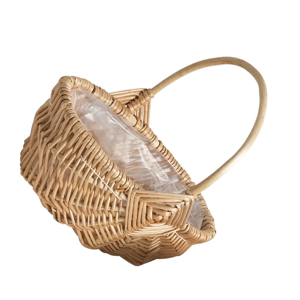 1Pcs Handmade Wood Fruit Basket Eco Friendly Natural Fiber Storage Basket for Snacks Bread Dried Flowers Photo Props Home