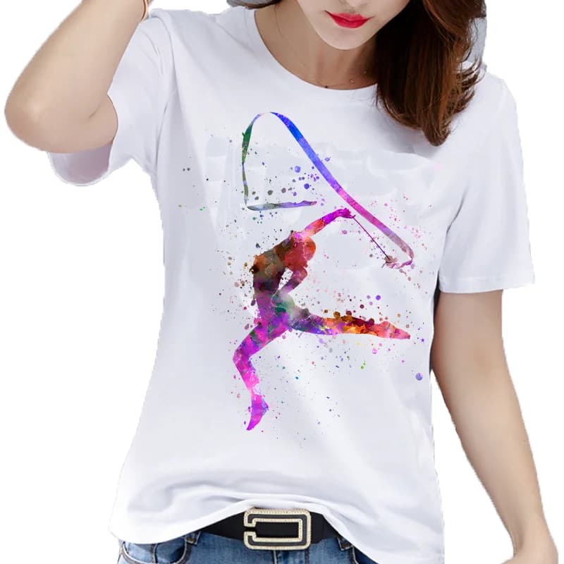 T-shirt grafica da donna Harajuku Y2K, top personalizzato con stampa di lettere, stile casual divertente per donne alla moda, estivo, in poliestere