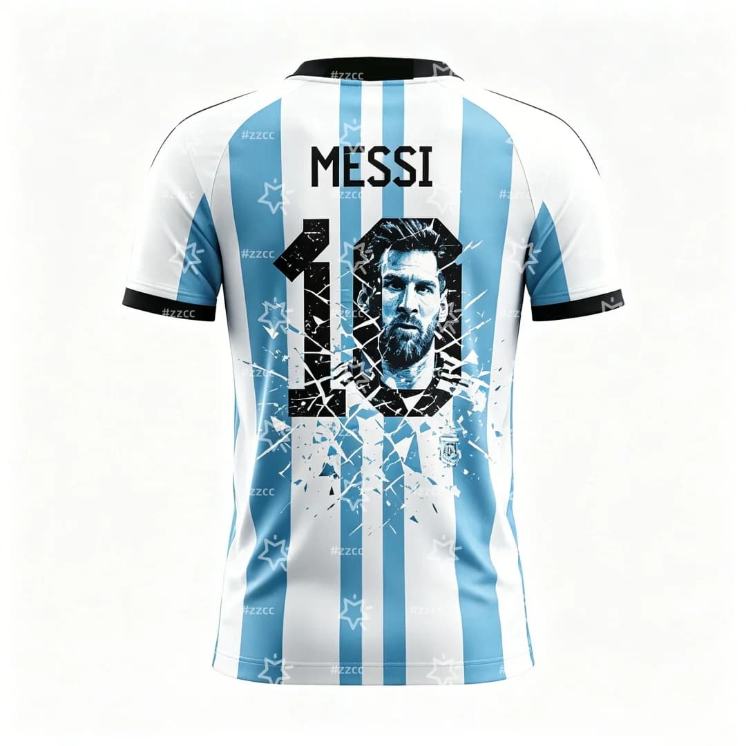 Maglia da Calcio Argentina Messi 2026 - Kit Partita e Allenamento Estivo - T-Shirt Sportiva Uomo, Abbigliamento Bambino, T-Shirt Donna Y2K
