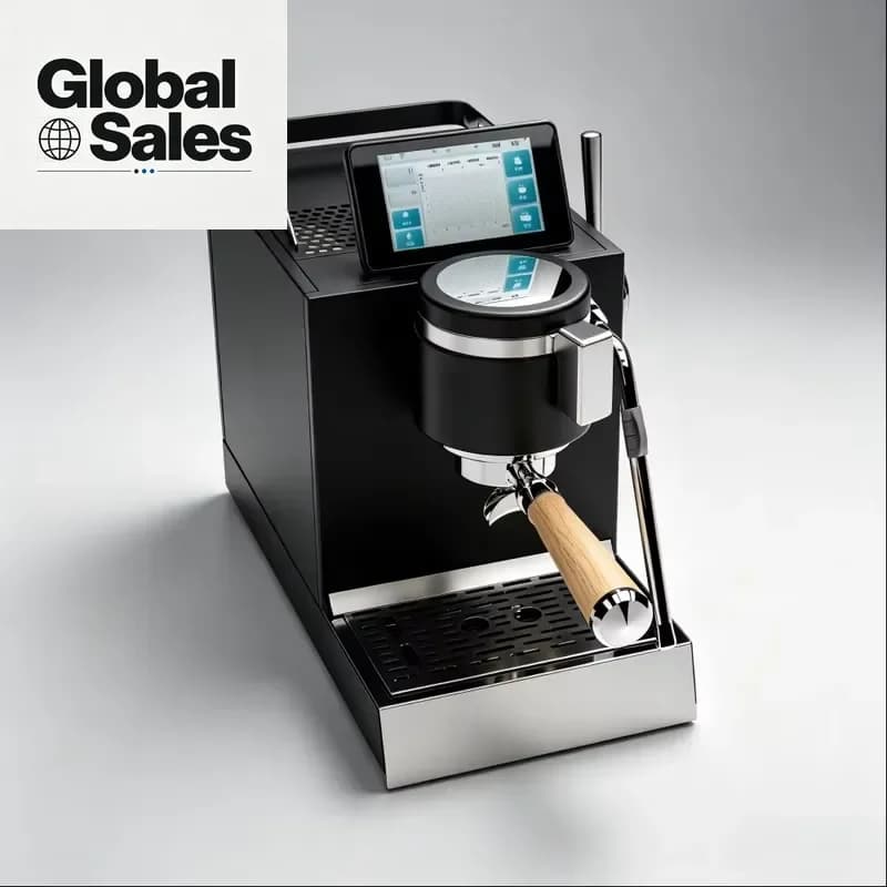 VOKA Real-time Monitoring Recording Powder Layer Pressure Dual Boiler Semi-Automatic Espresso Machine Intelligent