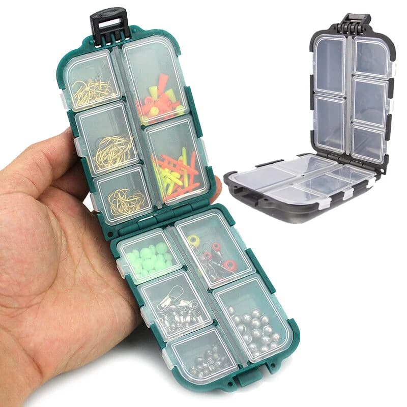 1 pcs box for waterproof fishing equipment 10 compartments bait fishing bait hook case insect proof accessories