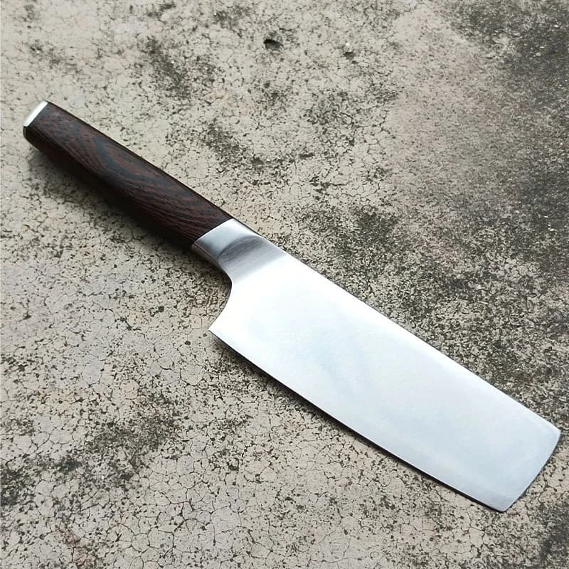 RHON Coltello Nakiri ultra affilato in acciaio in polvere da 6,7 pollici Cucina giapponese Cucina Carne Verdura Taglio Salmone Pesce Coltelli per affettare