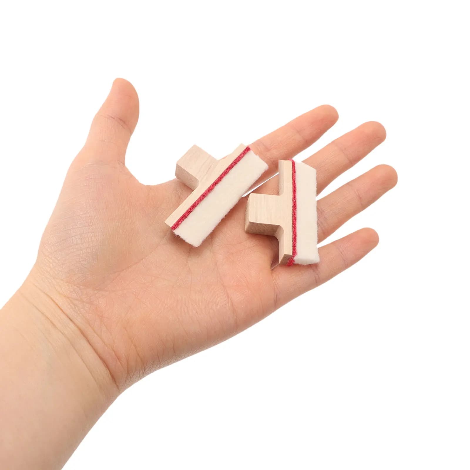 2Pcs Upright Piano Mute Blocks Professional Piano Tuning Kit Wooden Fabric Construction Sloped Wedge Design for Precise Sound