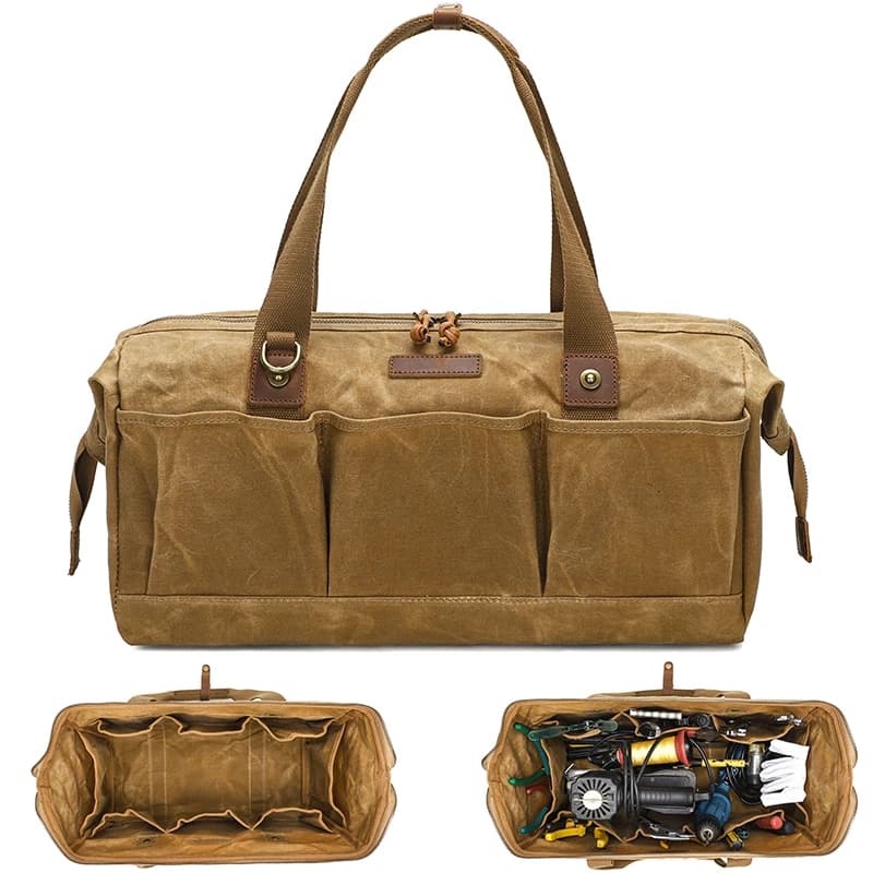 Multi-task Heavy Duty Canvas Tool Bag Portable Hand Tools Storage Organizer Large Capacity Multipurpose Tool Bag