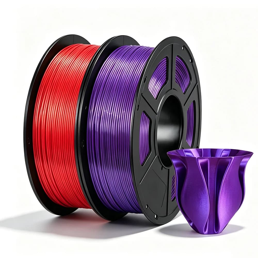 Filament for 3D printing from 1,75 mm PLA red purple silk 1Kg 250g 500g 3D printing material Silk Pla Red Ribbons Wire Vacuum Packing