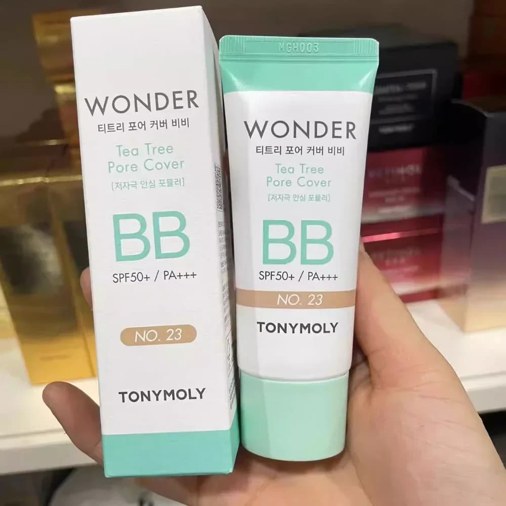 Korea Tonymoly Wonder Tea Tree Pore Cover BB Cream Fondotinta 30ml Oil Control Corrector SPF50 + PA+++ Cosmetics for waterproof makeup