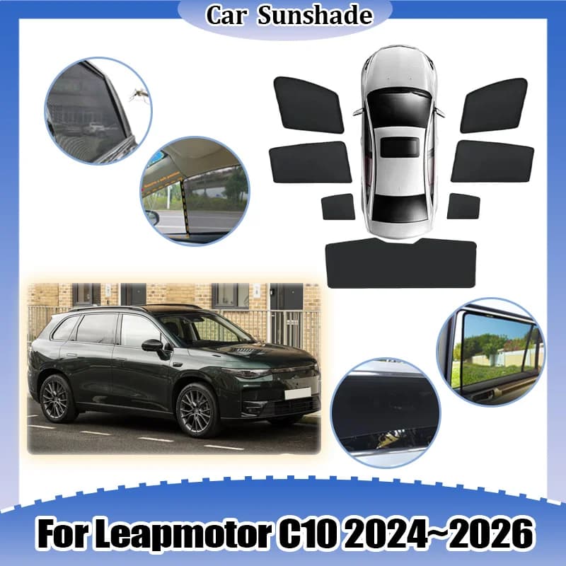 Per Leapmotor C10 2024 2025 2026 Parasole per Parabrezza, Visiera per Finestrino, Rete Traspirante Anti-zanzare, Tenda Privacy, Accessori Auto