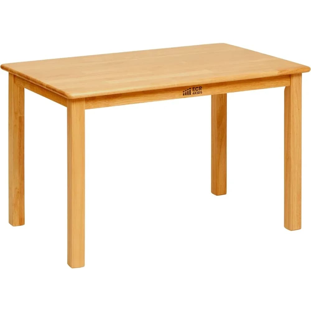 % un tavolo rettangolare in legno duro da 24 x 36 pollici con gambe da 22 pollici, mobili per bambini, miele