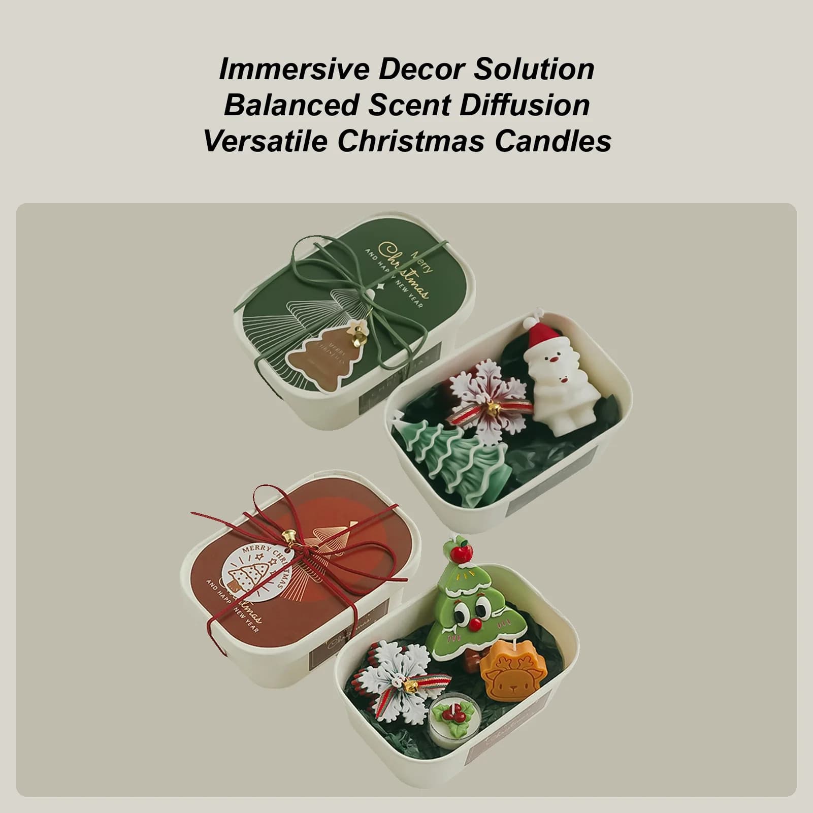 Scented Candle Craftsmanship Cera Aromatherapy Decor Scented Candles in the shape of Christmas tree for mother Family Birthday Autumn Home Autumn