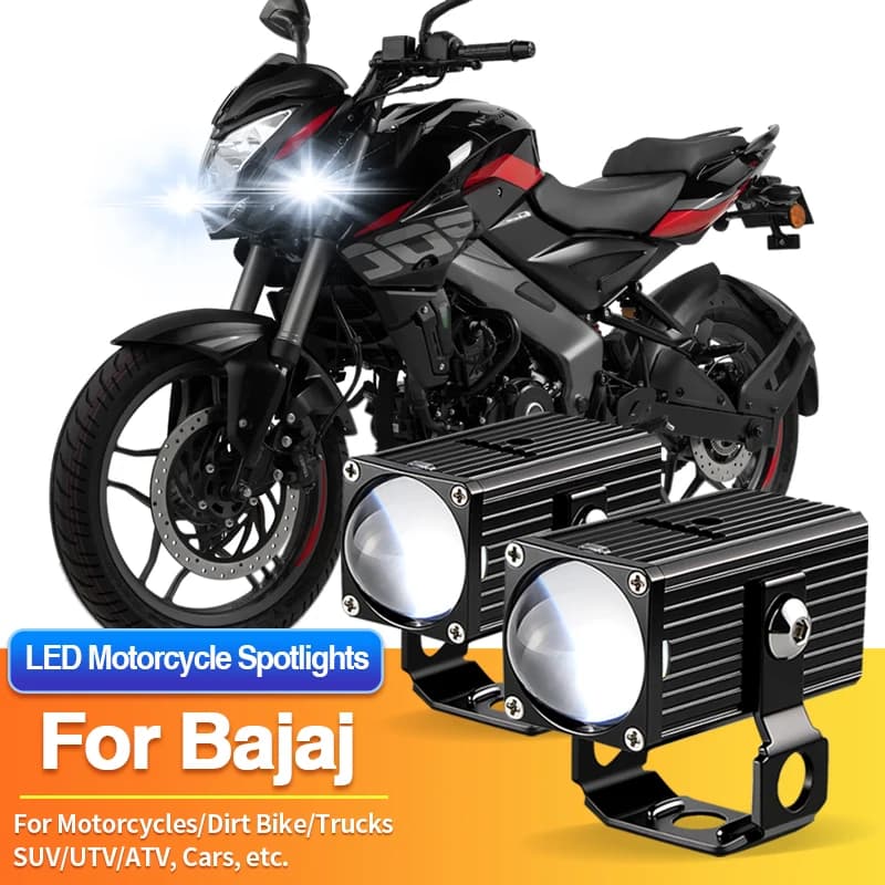 1/2 Pezzi Faro LED per Moto, Luce Bianca per Camion, Auto, SUV, ATV, Compatibile con Bajaj Pulsar 150 Neon/160 NS TD/200 NS FI ABS/200 RS