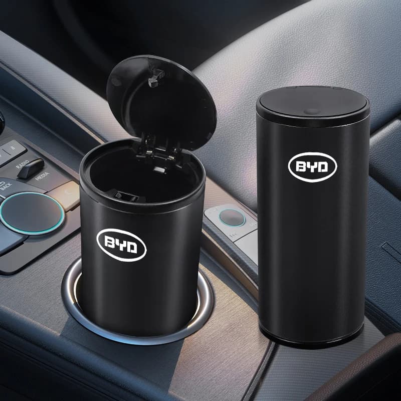 Bidone della spazzatura per auto Bidone della spazzatura in lega Organizzatore per auto Accessori di stoccaggio per BYD E6 Qing Yuan Atto 3 I3 Tang F3 M6 L3 Song F3R S7 G3 D1