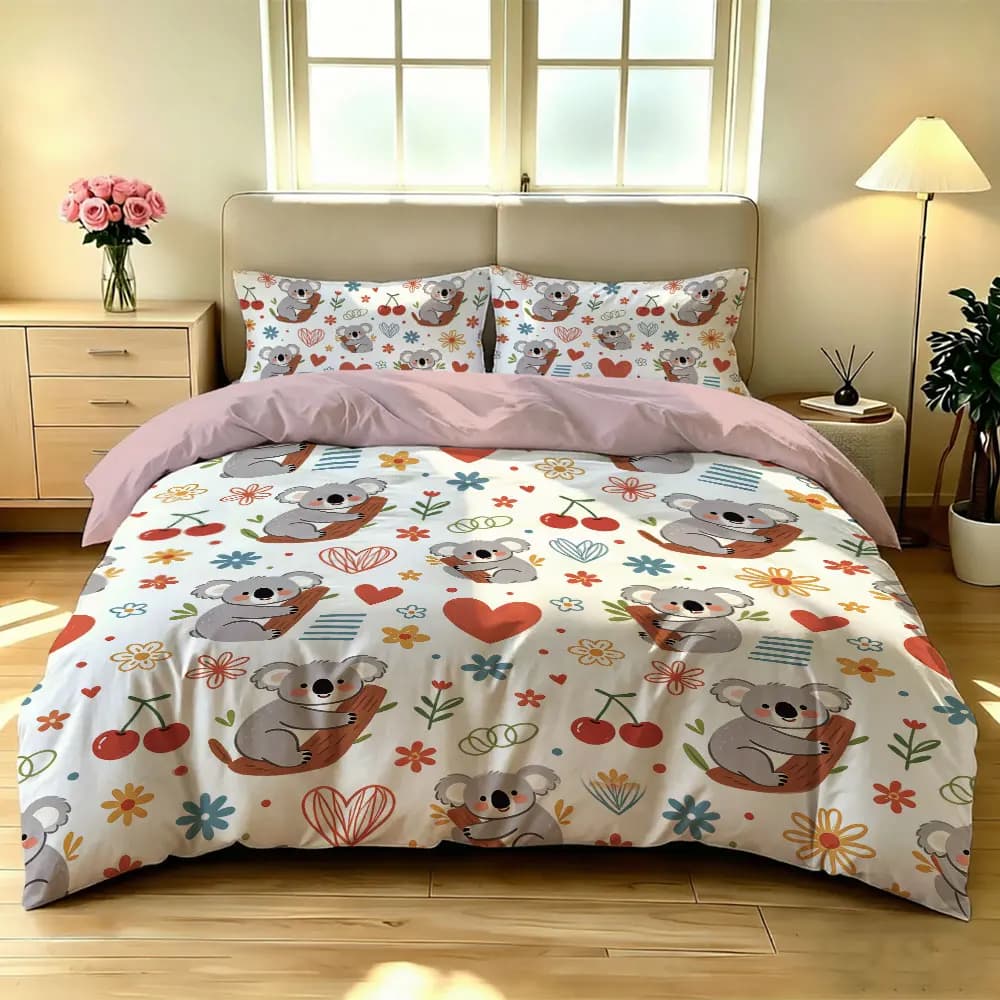 Set di 3 copripiumini divertenti con stampa 67, decorazione confortevole per la camera da letto, lavabile in lavatrice