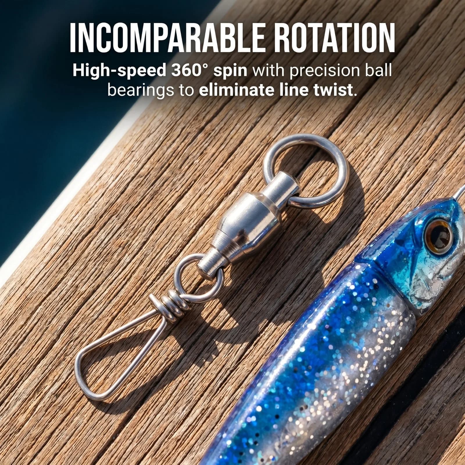 Goture Girella con Moschettone a Sfera in Acciaio Inossidabile per Amo da Pesca, Girella per Carpe, Connettore Moschettone, Accessorio per Attrezzatura da Pesca