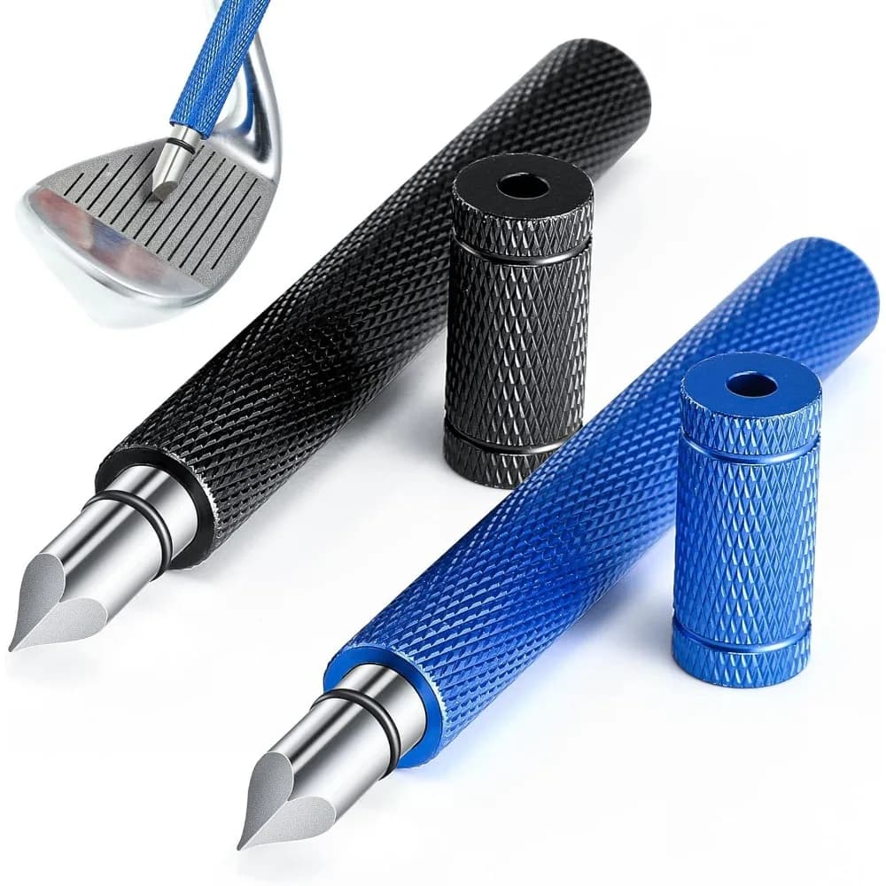 2 Pezzi Affilatore per Scanalature da Golf da 4,33 Pollici, Strumento per la Pulizia e il Rigenerazione di Scanalature per Wedge, Ferri e Palline da Golf
