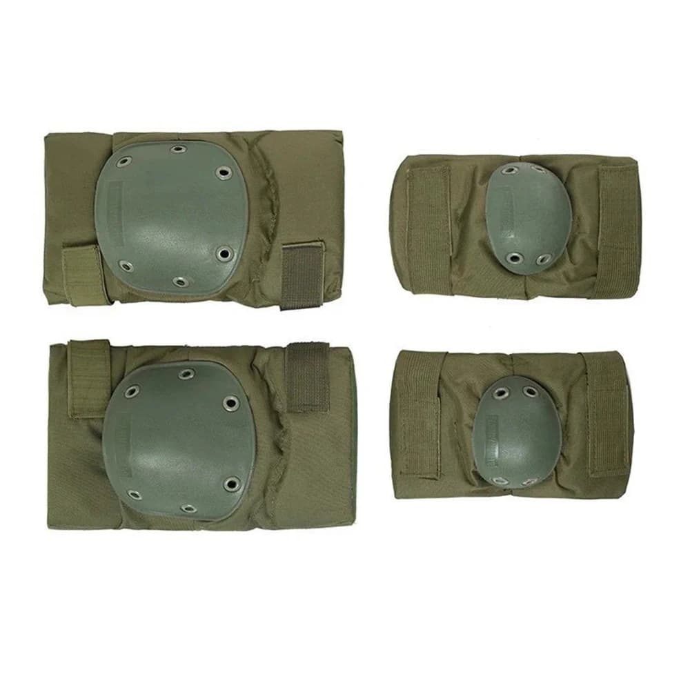 Kit tattico di protezione per ginocchia e gomiti in quattro pezzi, attrezzatura per la protezione degli sport all'aria aperta