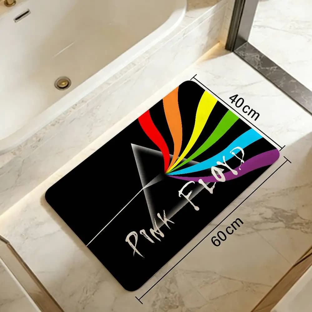 P-Pink-F-Floyd Rock Band Tappetino rettangolare antiscivolo per la casa, morbido, per porta d'ingresso, per interni ed esterni, tappetino di benvenuto