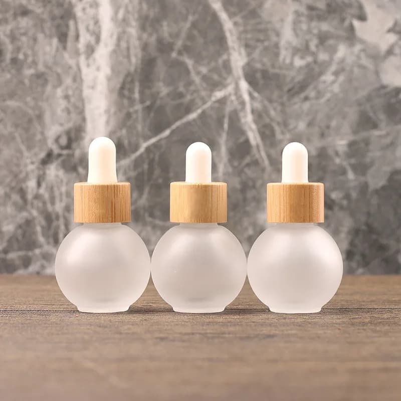 Flacone contagocce ricaricabile Olio essenziale satinato Liquido per aromaterapia in vetro Goccia da 20 ml per flaconi con pipetta per massaggio