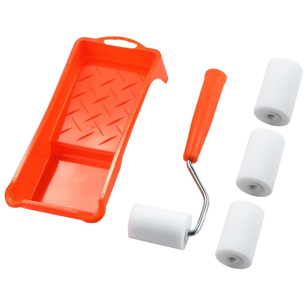 2 Inch Small Paint Roller High Density Foam Paint Roller Paint Tray Coating Home Wall Painting DIY Repair Tools