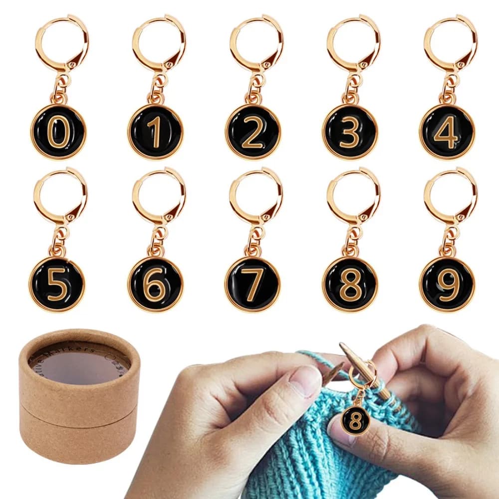 Strumenti per maglieria Numero dell'ago Mark Olio gocciolante Numero creativo Pin Accessori per bottoni con marchio maglione