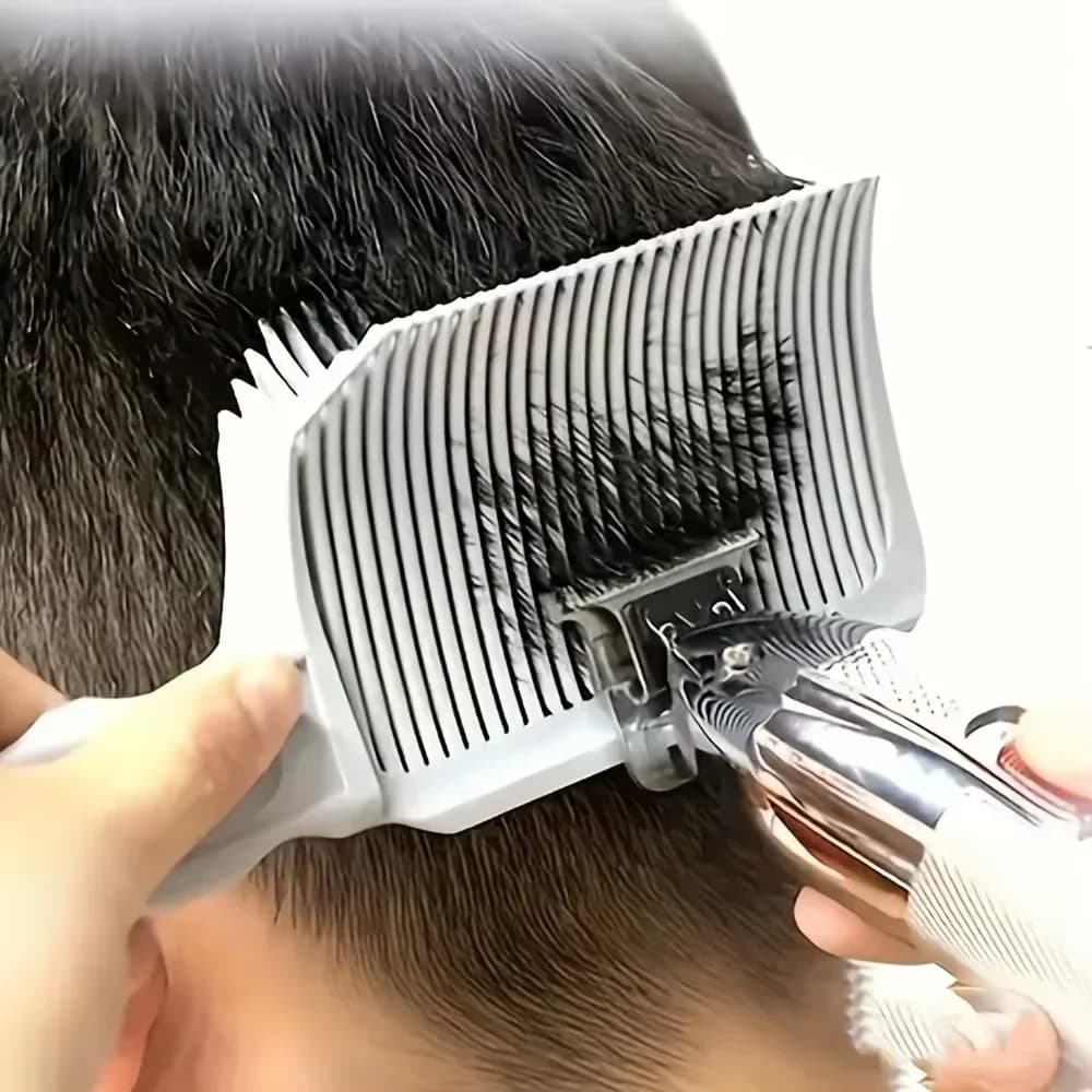 2 pezzi pettine sbiadito barbiere professionale tagliacapelli miscelazione pettine per taglio capelli superiore piatto per uomo pettine resistente al calore strumento per lo styling del salone