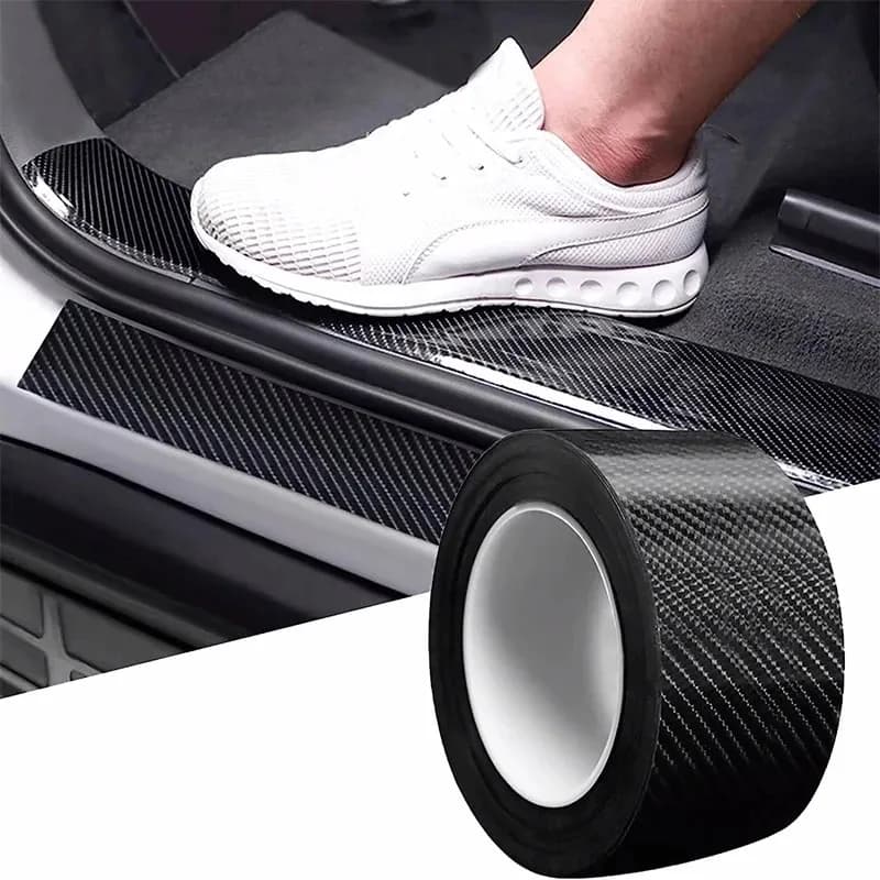 Protective film for protection door bumper car carbon fiber Nano 3D 3m Protective wall sticker for front door car waterproof black