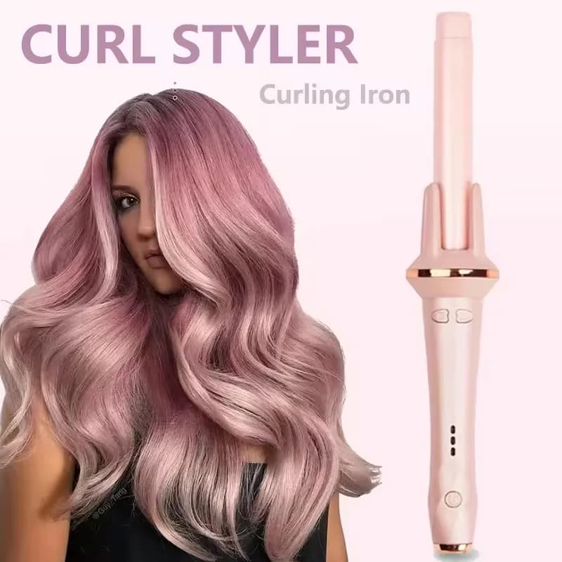 PTC ceramic portable electric hair dryer iron heating iron automatic rotating hair curler without damage tool for hair styling