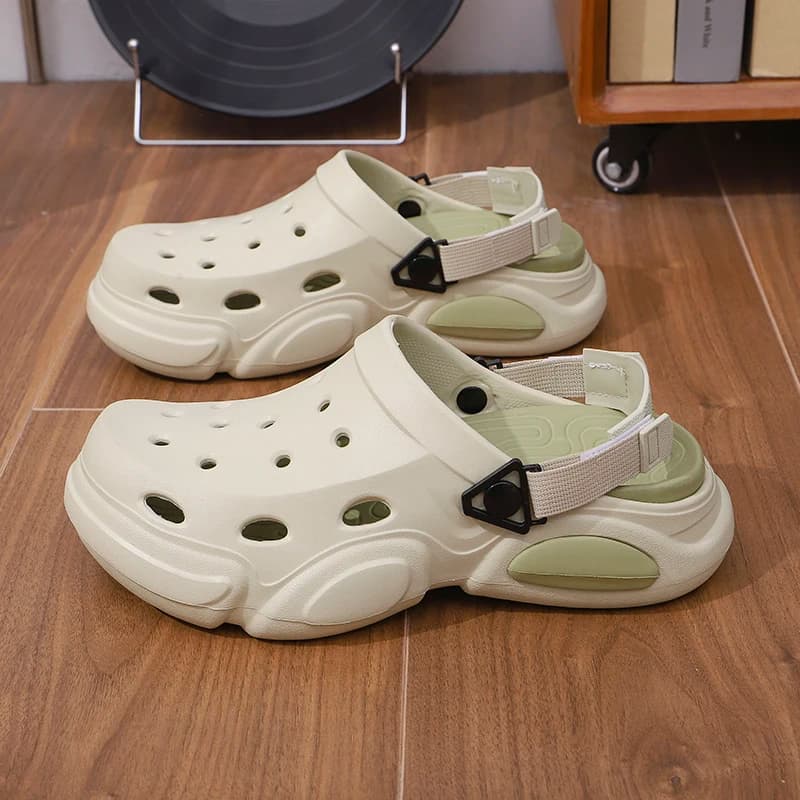 Men's and Women's Slippers for Summer Outdoor Use, Beach Slippers for Men, Non-Slip, Large Size, Closed-Toe Sandals