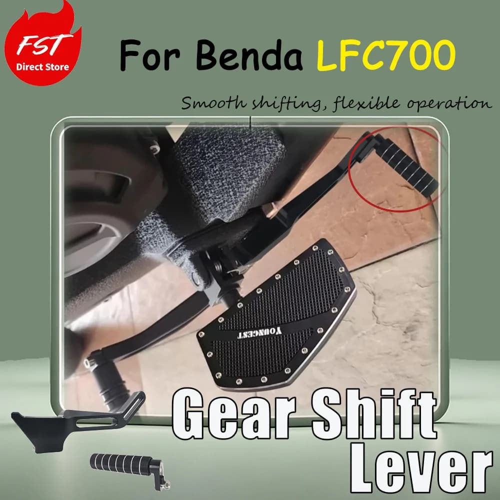 For Benda LFC700 Rear Accessories: Rear Footrest for the Shift Lever and Aluminum Shift Lever