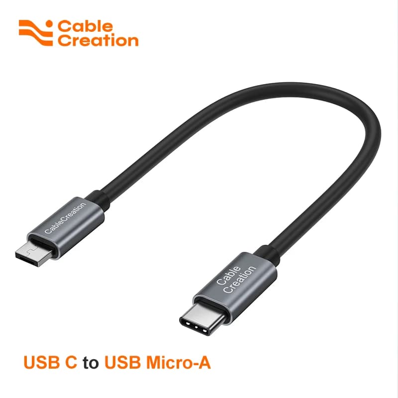 CableCreation Cavo USB C corto da 0,2 m da USB-C a Micro USB A OTG, compatibile con DJI Spark/DJI Mavic/Mavic Pro