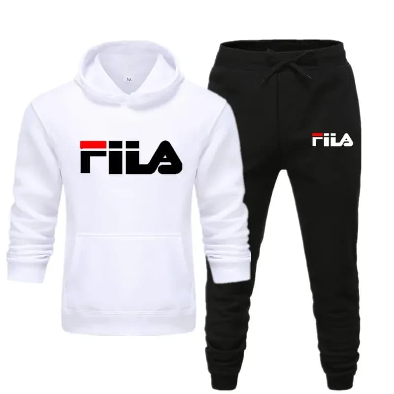 Autumn Winter Mens 2-Piece Tracksuit Hoodie + Joggers Set Casual Sportswear for Gym Workout Running Daily Outdoor Wear