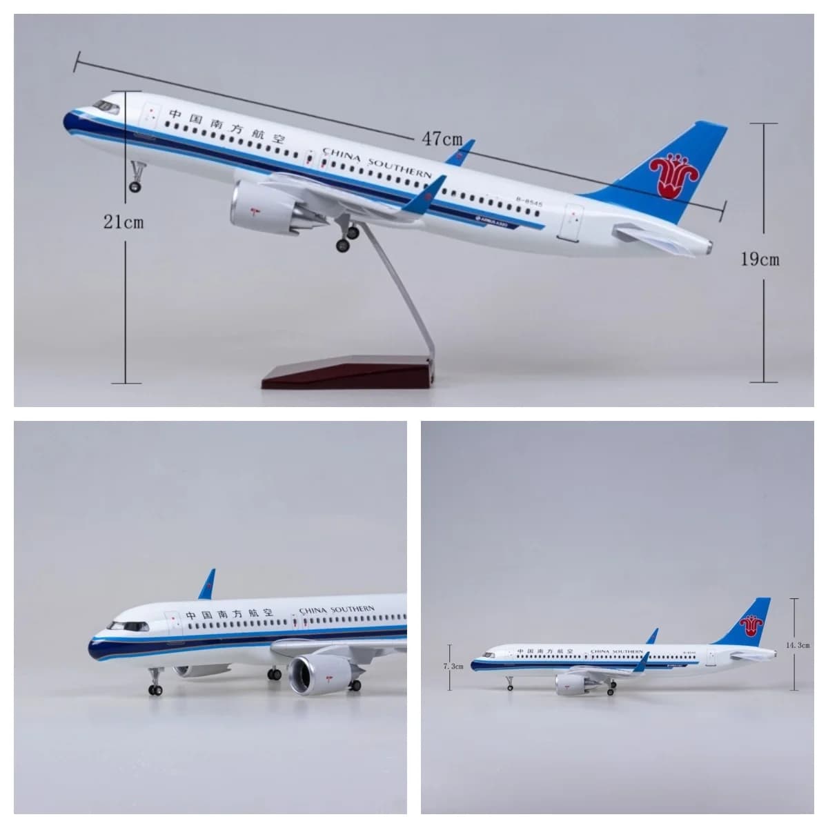 Planes Kits Display 47CM Scale Airplane Model A320 China Southern Airlines Resin Diecast Aircraft Flight Machine Model