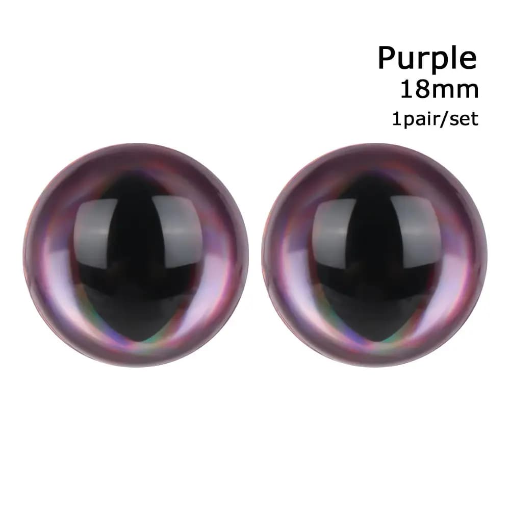 Occhi 3D per Gatti Fai-da-Te 12/15/18mm con Ciglia, Accessori per Animali